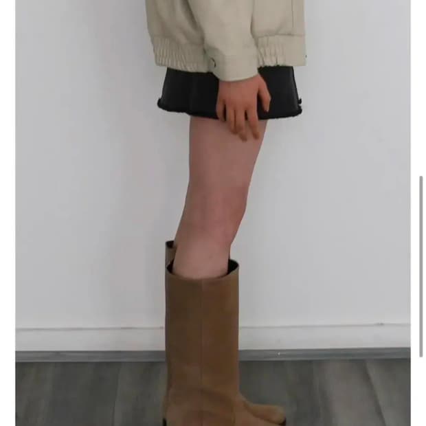 노핀 스웨이드 롱부츠