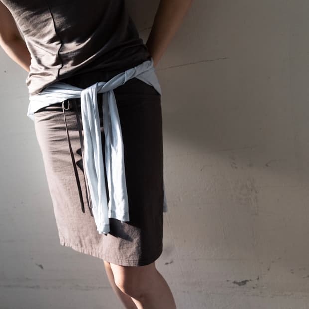 Poplin Skirt - brown