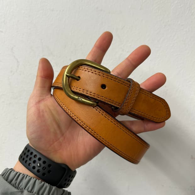 리 브라운 레더 벨트