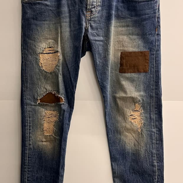 시빌리아 Siviglia 데미지 패치워크 데님 32