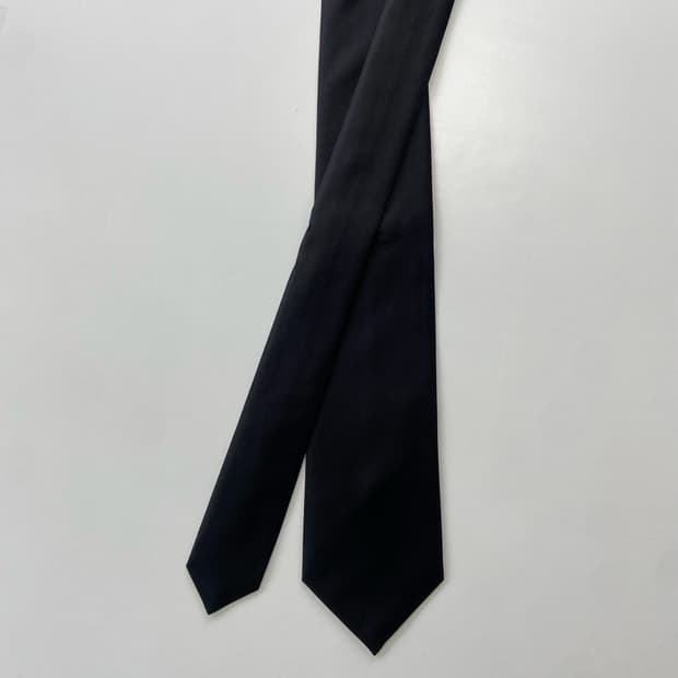 ANNIVERSAIRE 정품 블랙 실크 넥타이 8.2cm