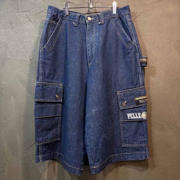 [XL] PELLE PELLE 펠레펠레 데님 카고 버뮤다 팬츠