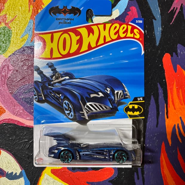 미개봉) 배트맨 로빈 배트모빌 다이캐스트 핫휠 인테리어 소품