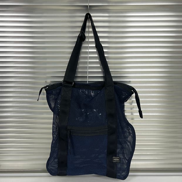 PORTER-MESH SHOULDER TOTE BAG (Navy) 