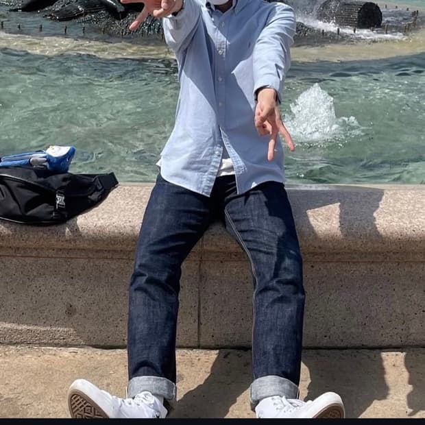 유니폼 브릿지 셀비지 데님