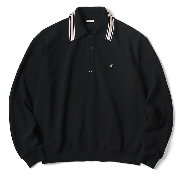 캐피탈 피케 랑글 컬러 레트로 폴로 블랙 2 EK1507LCA