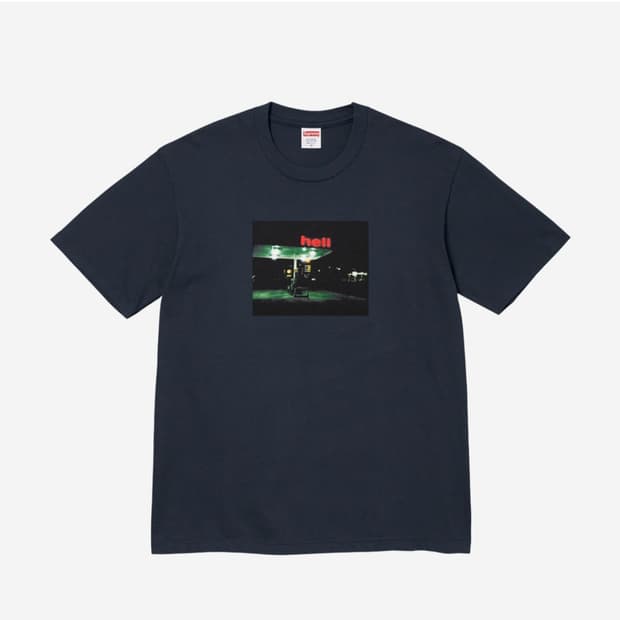 [XXL] supreme 슈프림 hell 헬 반팔 티셔츠 네이비