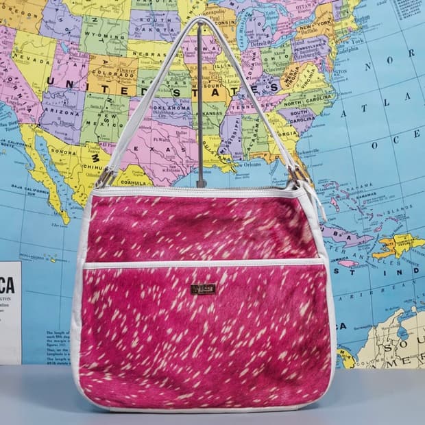 Y'SACCS 요지야마모토 포니 헤어 레더 백