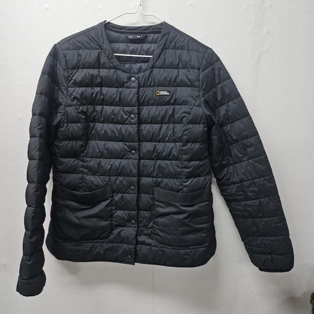 내셔널 지오그래픽 구스다운 블랙 경량패딩 S