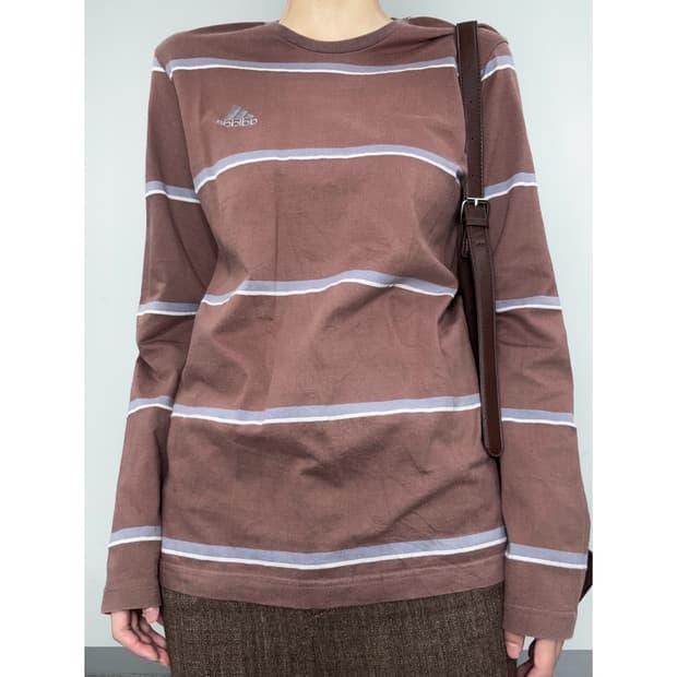 빈티지 아디다스 브라운 롱슬리브