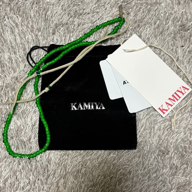 카미야 비즈 목걸이 그린