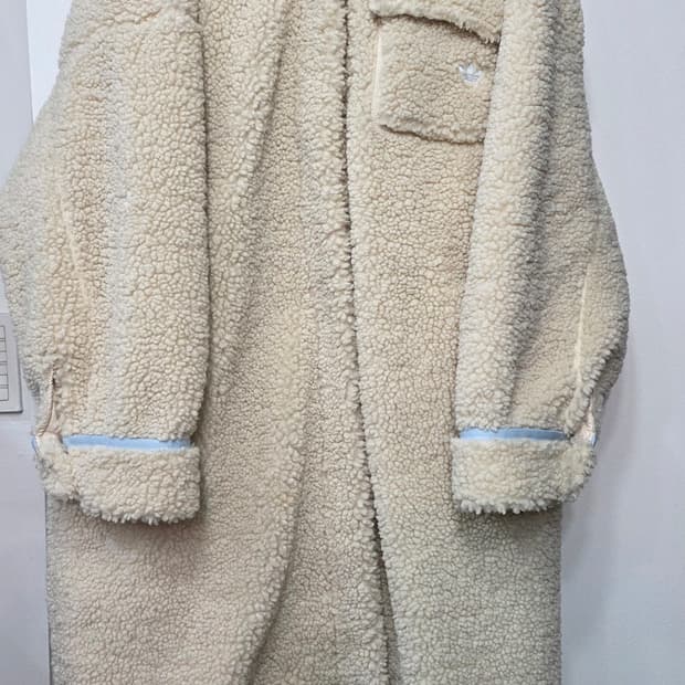 아디다스 여성 코지 쉐르파 롱 후리스 자켓