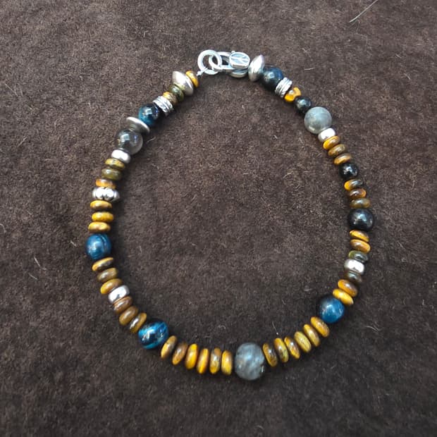 🪶 Silver 925 & Tiger Eye Stone Bracelet