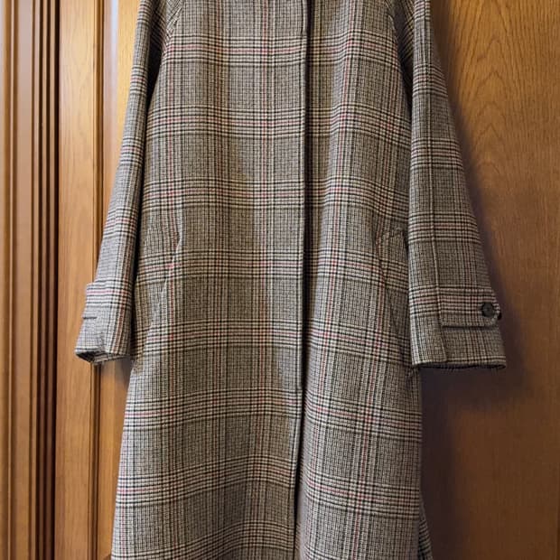 스튜디오 톰보이 체크롱코트 