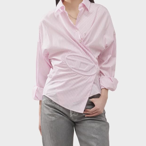 디젤 시즈 셔츠 핑크