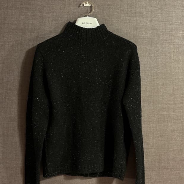 [새제품] AU DE VIE 블랙 모 혼방 니트 Japan