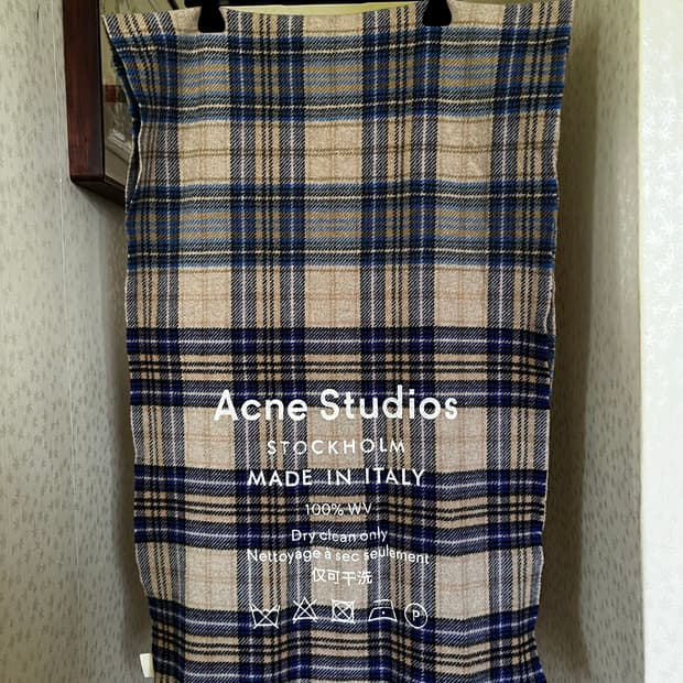 [os] 아크네 스튜디오 오트밀블루 체크 머플러