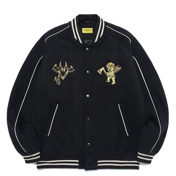 위캔더스 엔젤 스타디움 자켓 블랙 L