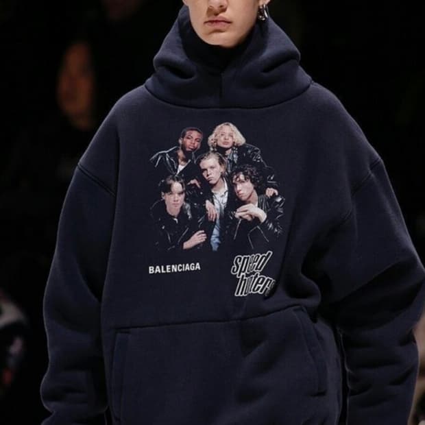 [S] 18FW 발렌시아가 스피드헌터 후드티 오버핏