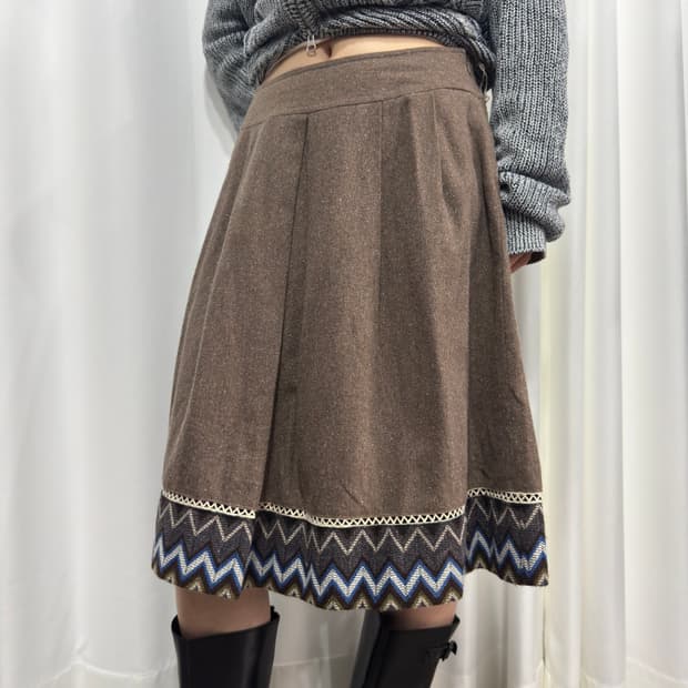 ethnic midi skirt
