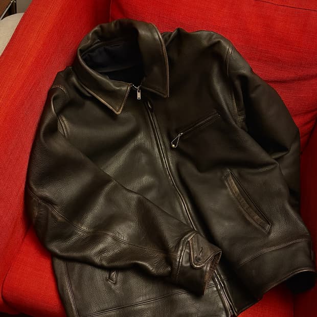 [40]올드조 헤라클레스 레더 자켓 파티나 브라운