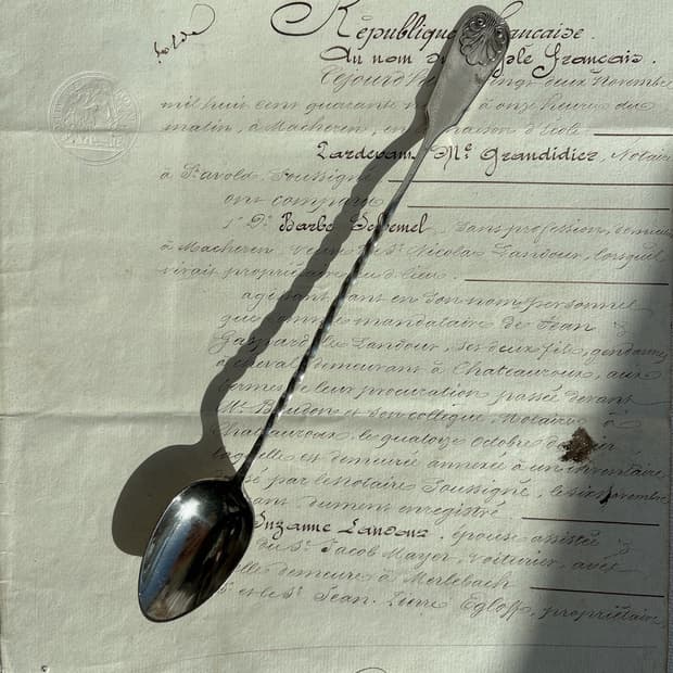 빈티지 Gold Lion cocktails 실버플레이트 칵테일스푼