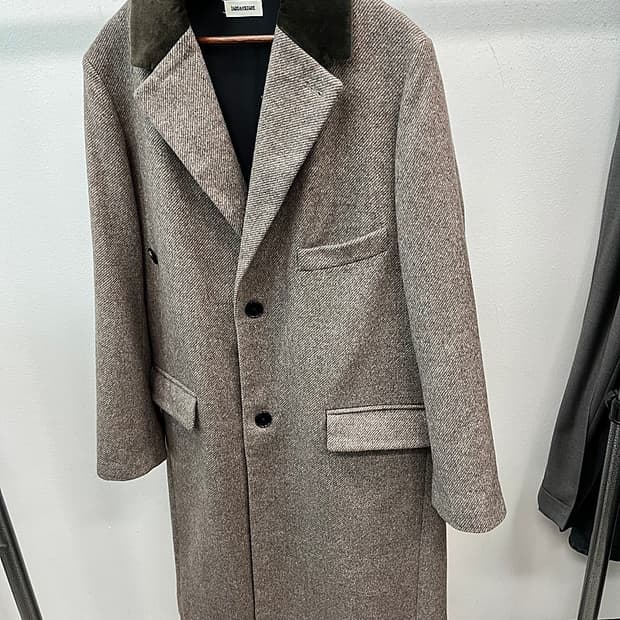 여) 쟈딕앤볼테르 벨벳카라 오버 울코트 