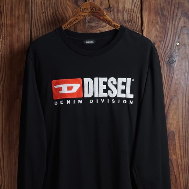 디젤 로고 슬리브 티셔츠