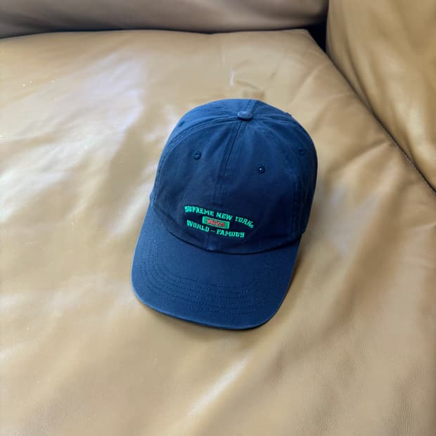 슈프림 6패널 볼캡 모자 24SS 뉴욕 아크 네이비