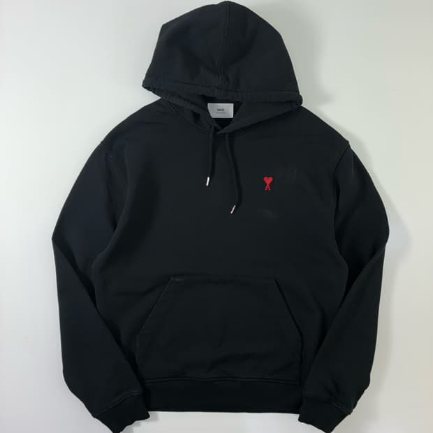 Ami  아미 드 꾀흐 스몰하트 로고 후드티  