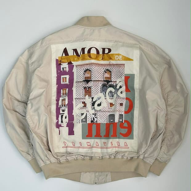 타임 포스트모던 한섬 Amor 바시티 봄버 자켓 MA-1 점퍼