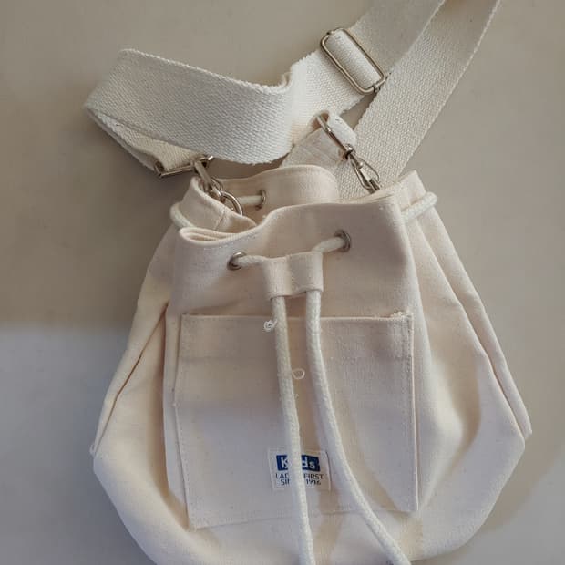 keds 케즈 복조리백 크로스백 가방 캔버스 미국 빈티지 숄버백 아이보리