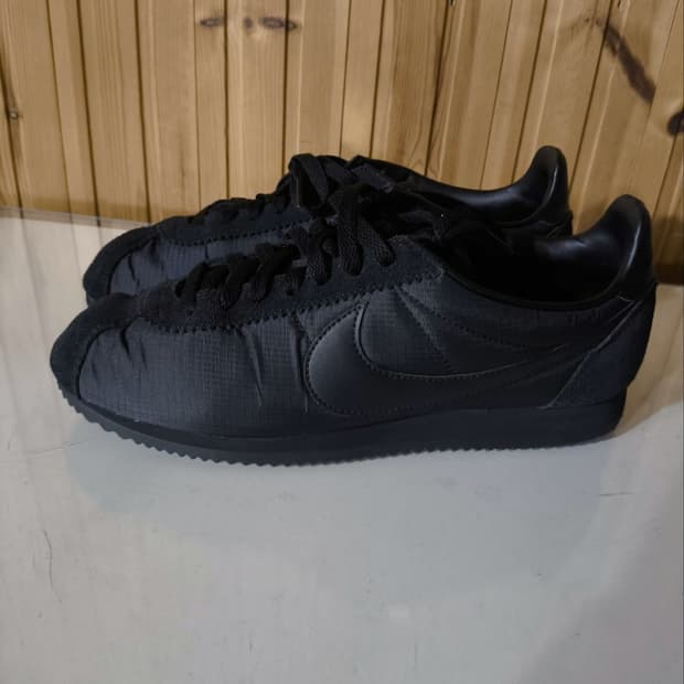 270mm 나이키 클래식 코르테즈 나일론 블랙 스니커즈