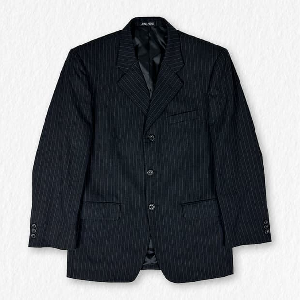 장피에르 3버튼 스트라이프 자켓