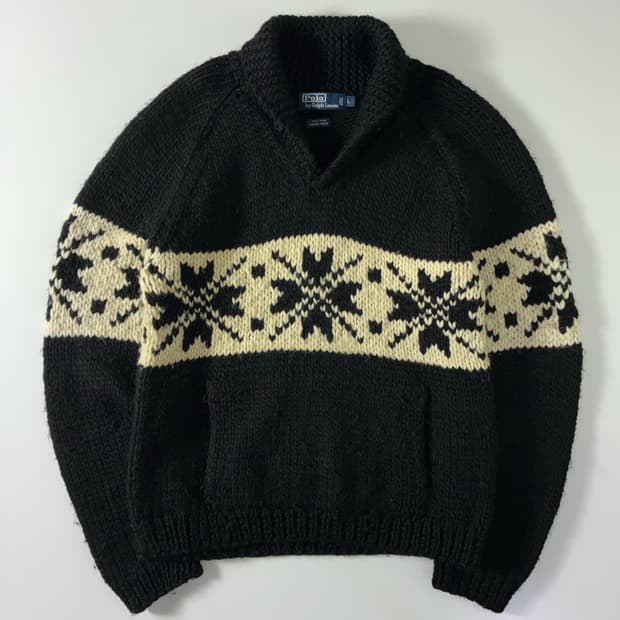 Polo  폴로 랄프로렌 핸드메이드 헤비 울 스웨터 