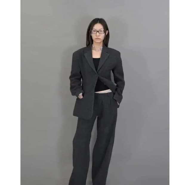 eonts 에옹쓰 윈터 가든 울 자켓, 울 팬츠 셋업 세트