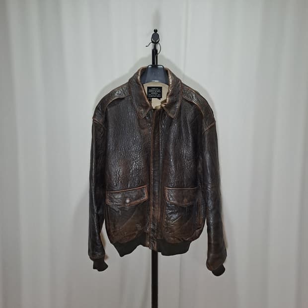 (택포) 아비렉스 A-2 빈티지 가죽 자켓 XL B426