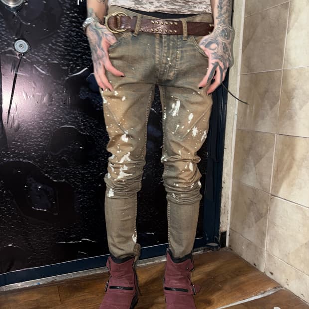 SEIGEKI printing wash denim jeans