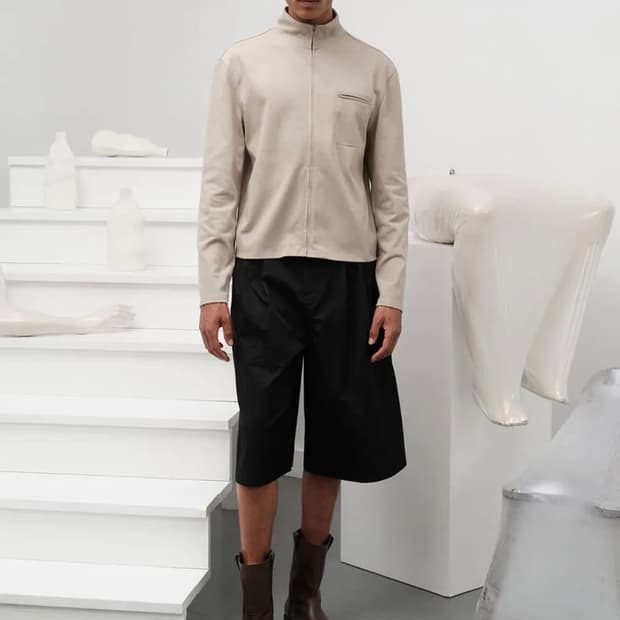 [M] Amomento slim fit pocket jumper