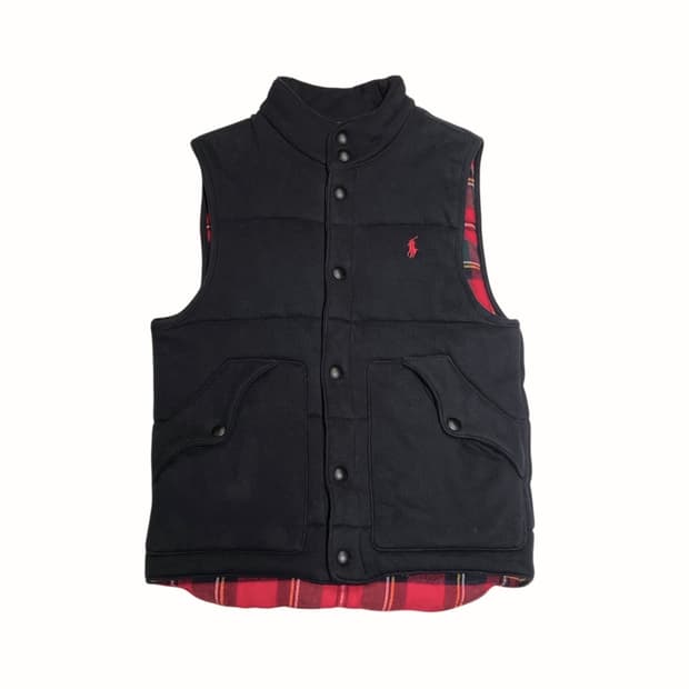 폴로 안감 체크 베스트