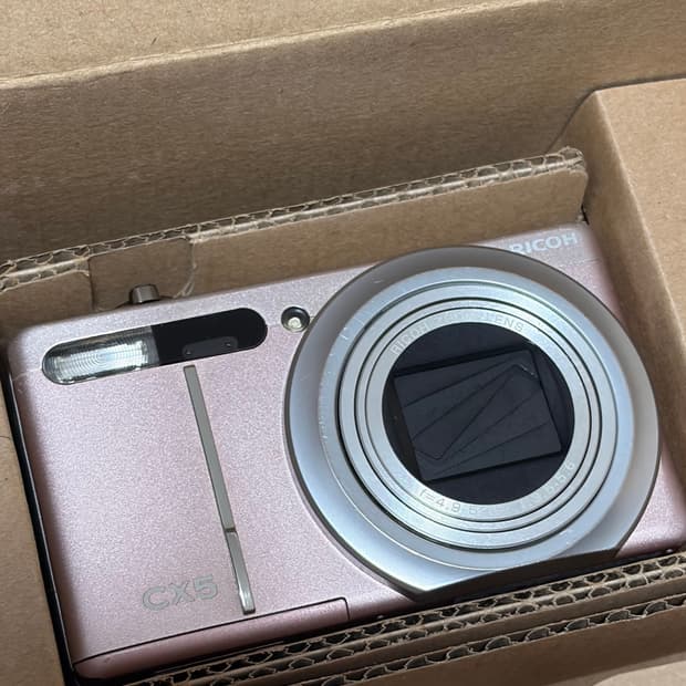 직찍작례O) 리코 CX5 핑크 빈티지카메라