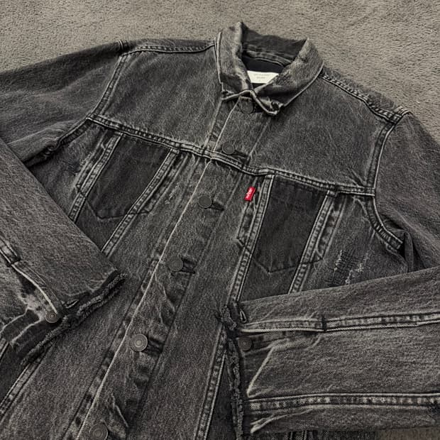 [ 정품/S ] 리바이스 알터드 트러커 흑청데님 자켓