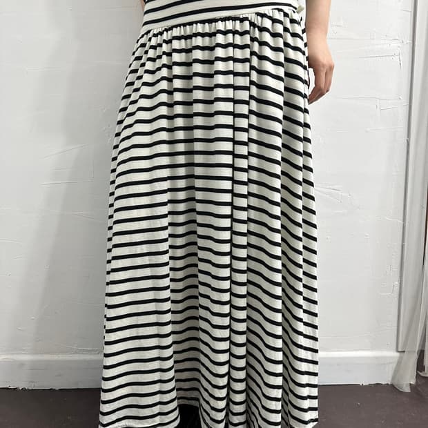 stripe long skirt