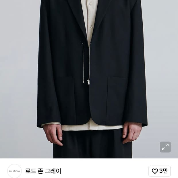로드 존 그레이) Casual Zip Jacket BK M