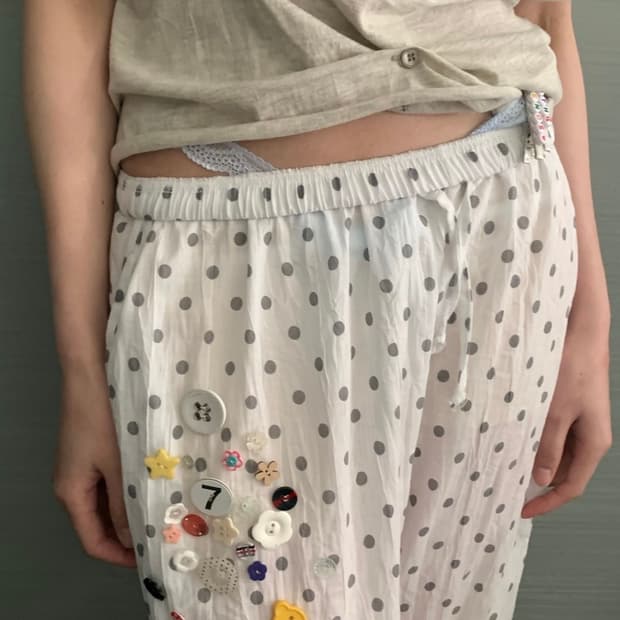button pop lounge pants
