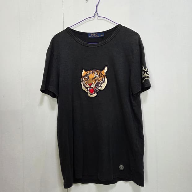 폴로 랄프로렌 타이거 자수 반팔 티셔츠 S #72417