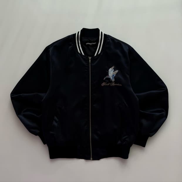 Vintage 빈티지 청둥오리 블랙 스틴 스카잔