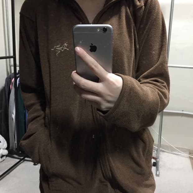 아크테릭스 브라운 초코 후리스 후드집업 