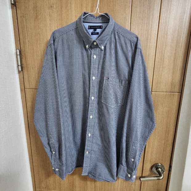 (XL)타미 포켓 체크 셔츠