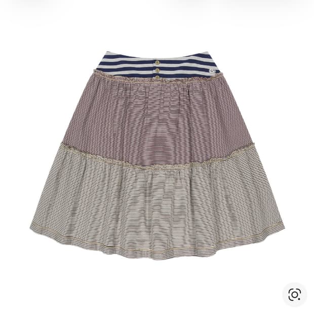 (택포) 코이세이오 컬러드 스트라이프 미디 스커트 1